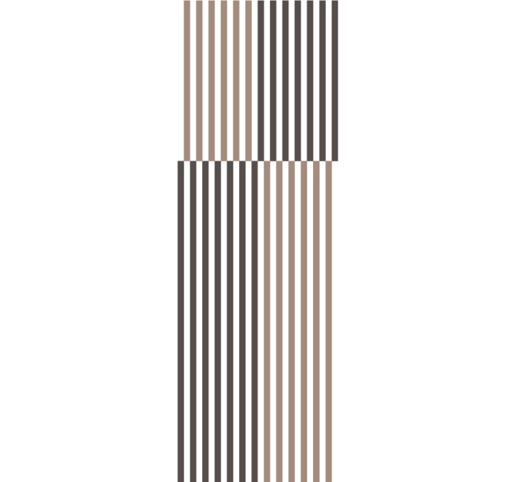 Papier peint rayures design beige et marron élégant - TenStickers