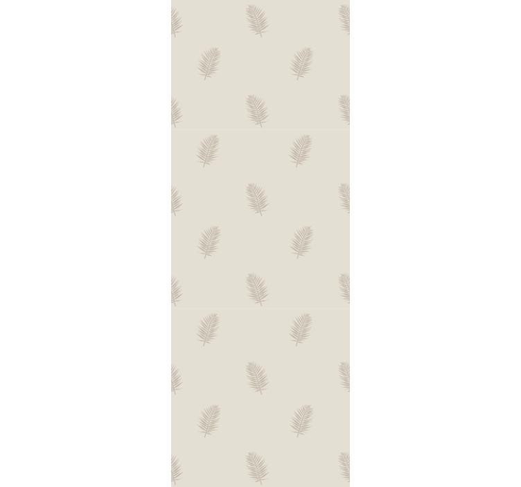 Papier peint feuilles motif beige subtil - TenStickers