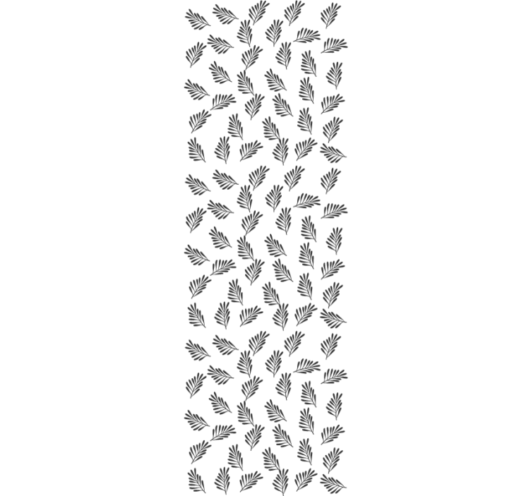 Papier peint feuilles motif simple noir et blanc - TenStickers