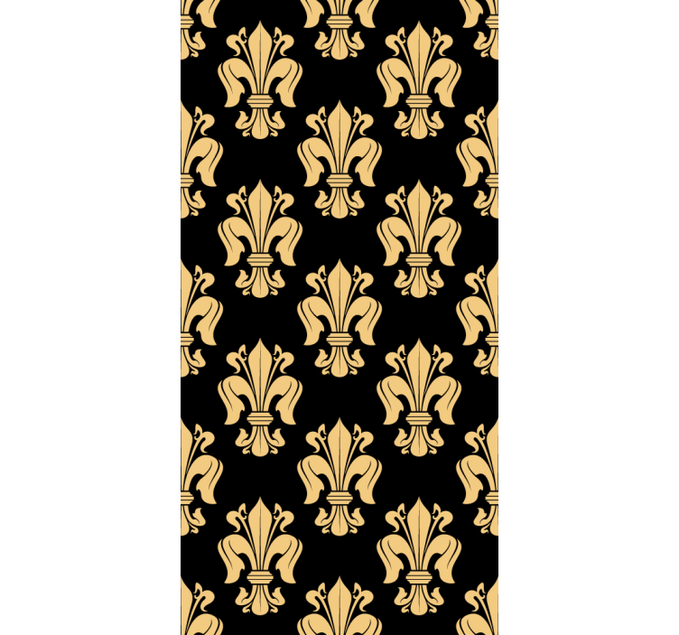Papier peint baroque fleur de lys - TenStickers