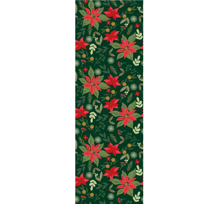 Papier peint noel motif floral festif - TenStickers
