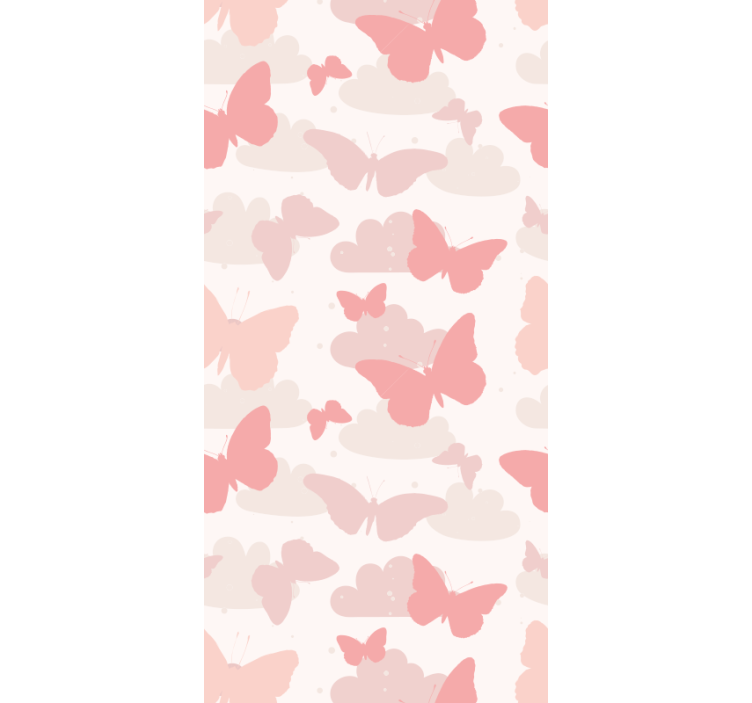 Papier peint papillon motif de nuages - TenStickers
