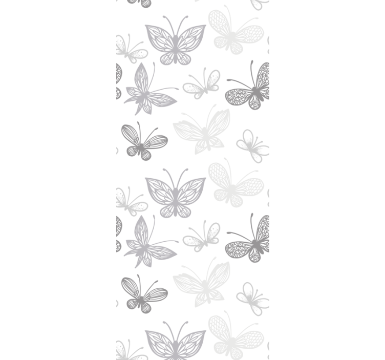 Papier peint papillon motif gris élégant - TenStickers