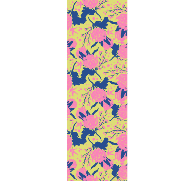 Papier peint floral motif floral vibrant - TenStickers