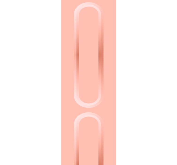 Papier peint abstrait lignes courbes douces et roses - TenStickers