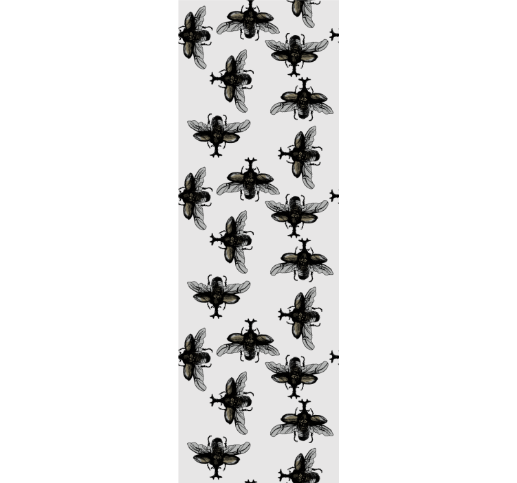 Papier peint animaux motif d'insecte noir - TenStickers