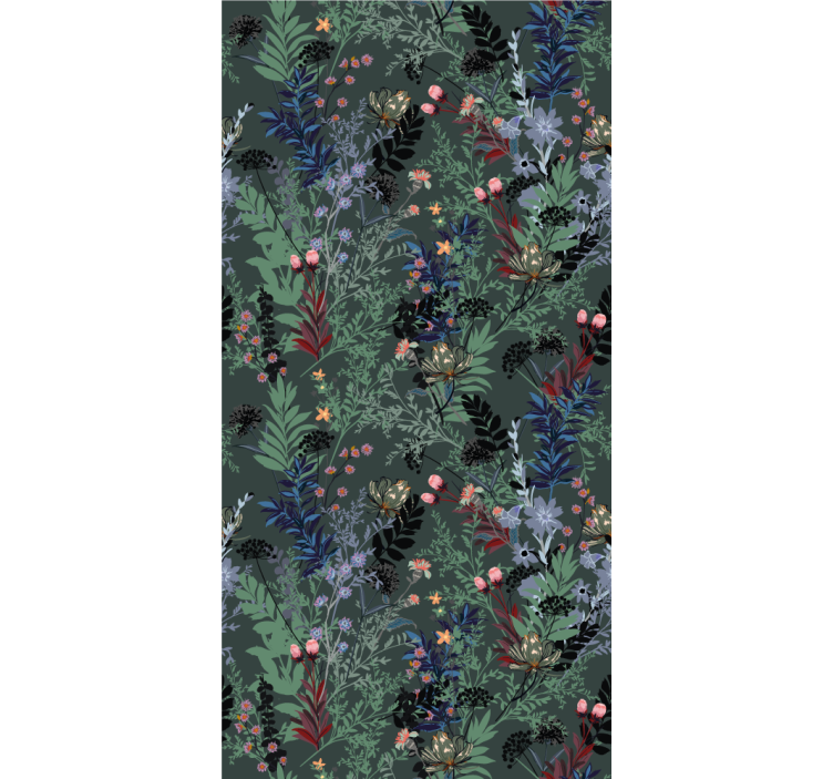 Papier peint floral jungle nocturne - TenStickers