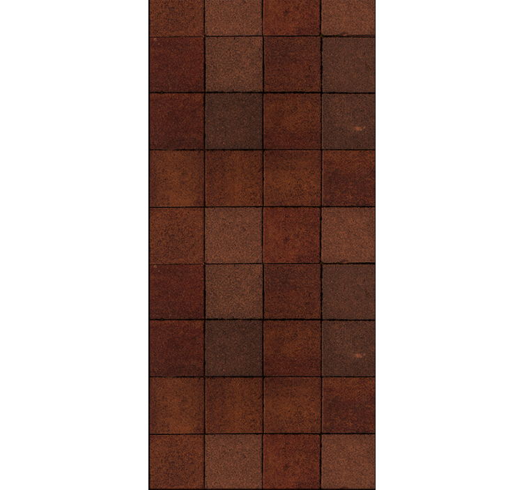 Papier peint carrelage motif marron texturé - TenStickers