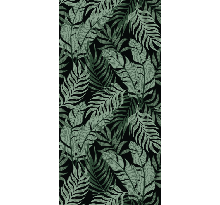 Papier peint nature  de plantes tropicales vert foncé - TenStickers