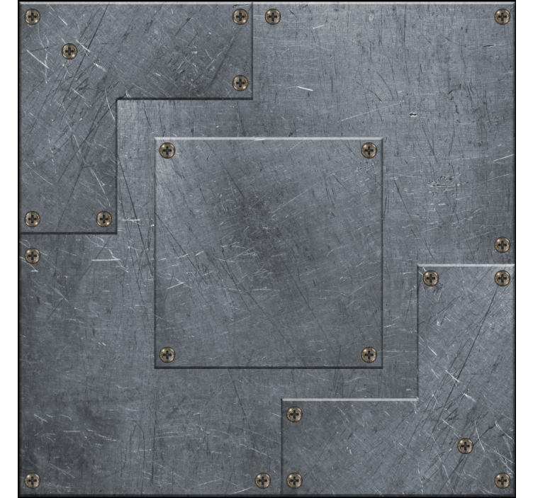 Papier peint chambre ado plaques d'acier - TenStickers