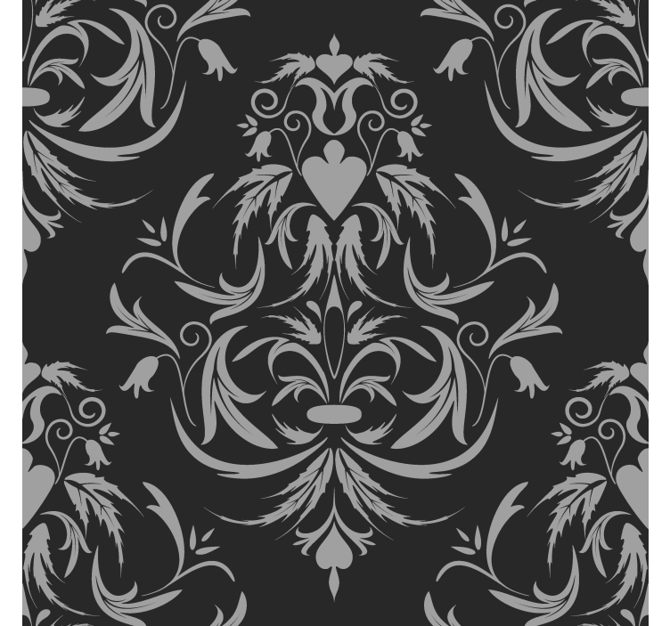 Papier peint baroque motif damassé - TenStickers