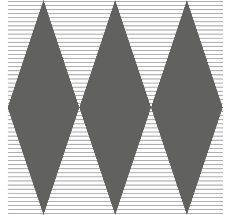 Papier peint géométrique motif losange gris - TenStickers