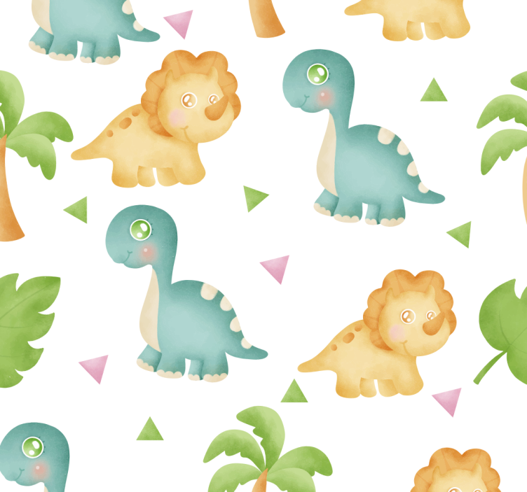 Papier peint dinosaures récréation des dinosaures - TenStickers