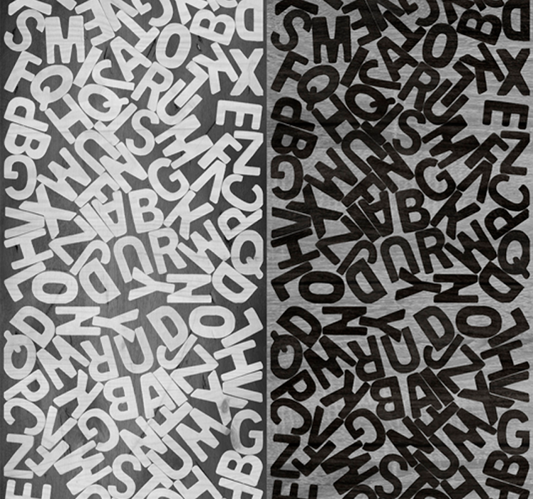 Papier peint texte chaos alphabétique - TenStickers