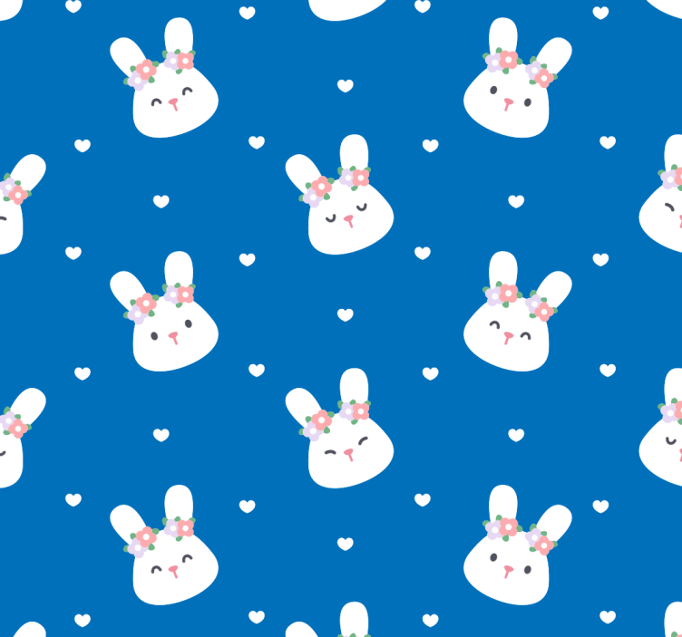Papier peint animaux modèle de lapin - TenStickers