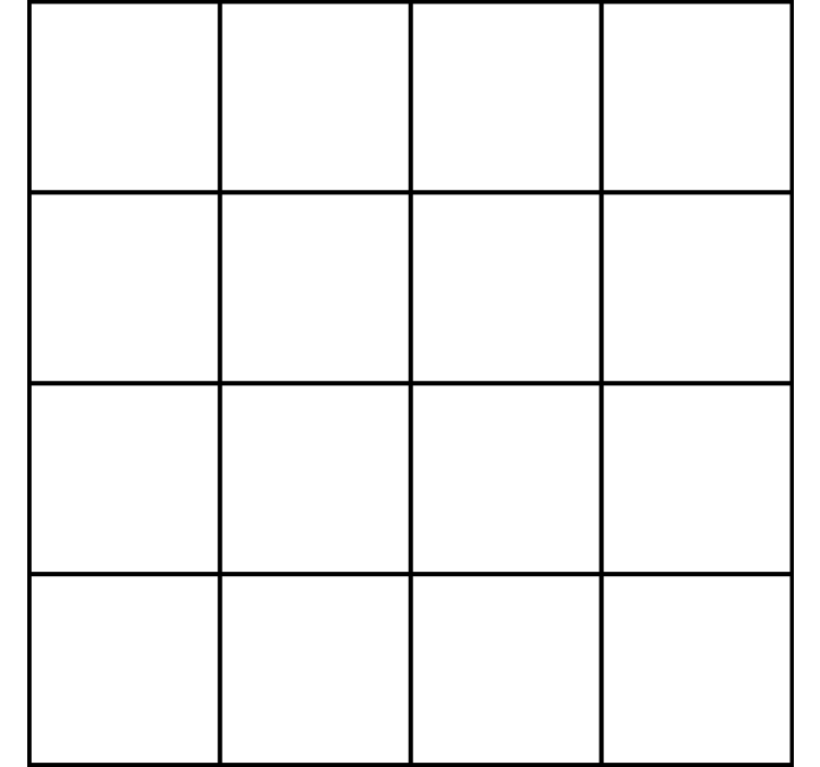 Papier peint carrés ridules noires et blanches - TenStickers