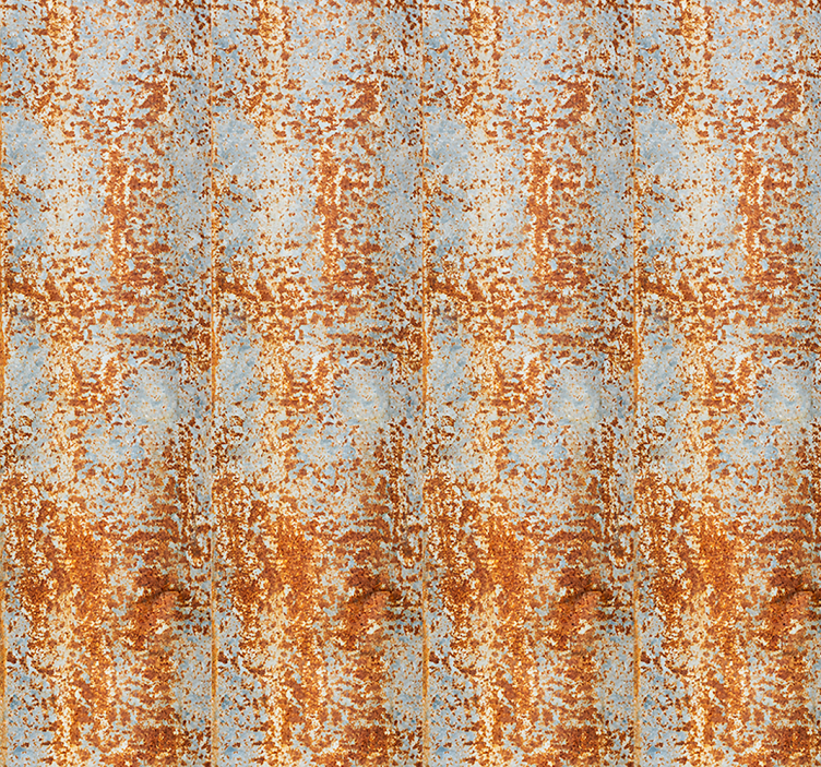Papier peint brique illusion de métal rouillé - TenStickers