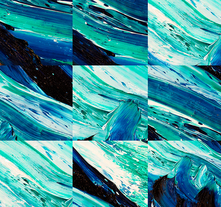 Papier peint abstrait turbulence géométrique - TenStickers