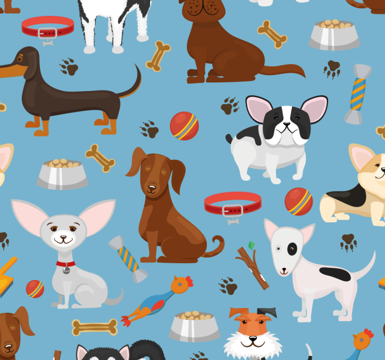 Papier peint chiens compagnons canins - TenStickers
