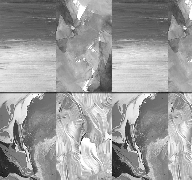 Papier peint abstrait monochrome tourbillonnant - TenStickers