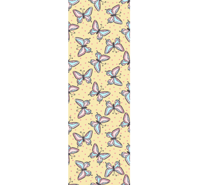 Papier peint papillon motif jaune coloré - TenStickers