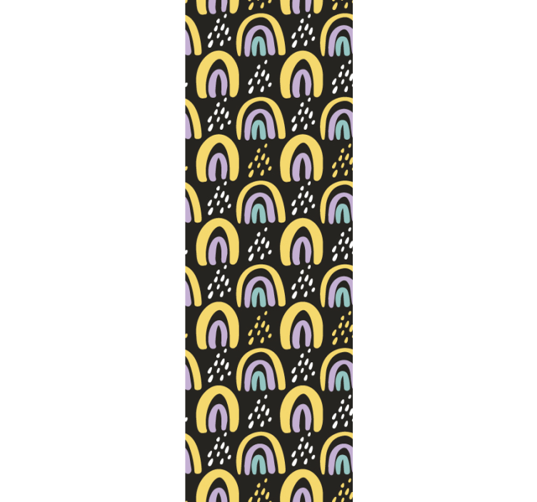 Papier peint chambre bébé motif arc-en-ciel coloré - TenStickers