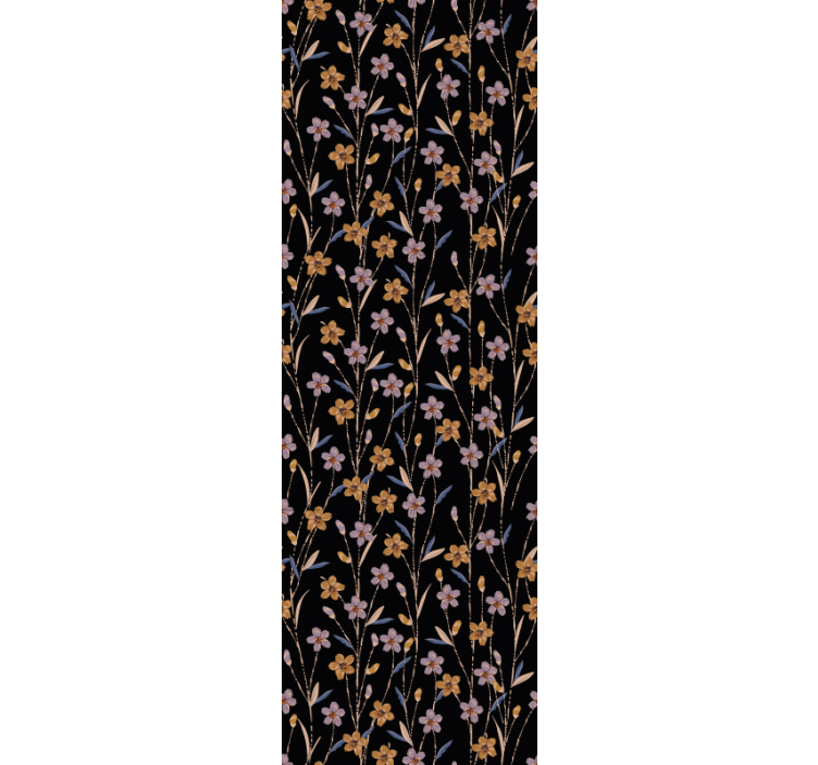 Papier peint fleurs motif de tige de fleur - TenStickers