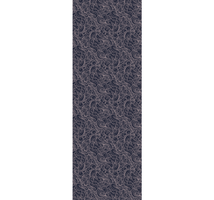 Papier peint abstrait motifs de lignes courbes bleues - TenStickers