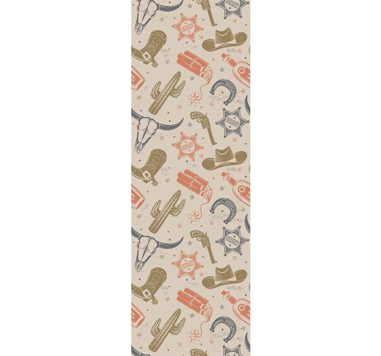 Papier peint art motifs sur le thème du cow-boy - TenStickers
