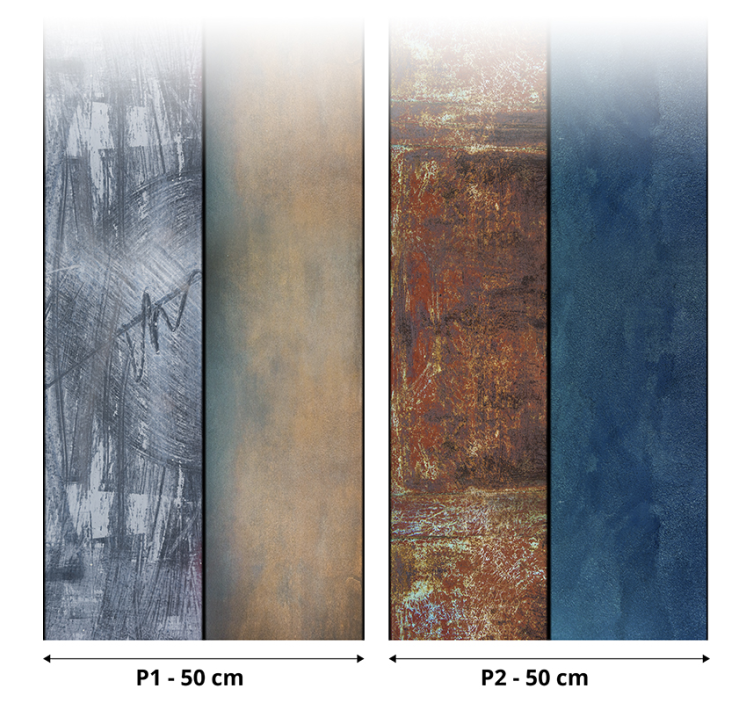 Papier peint chambre adulte panneaux texturés abstraits - TenStickers