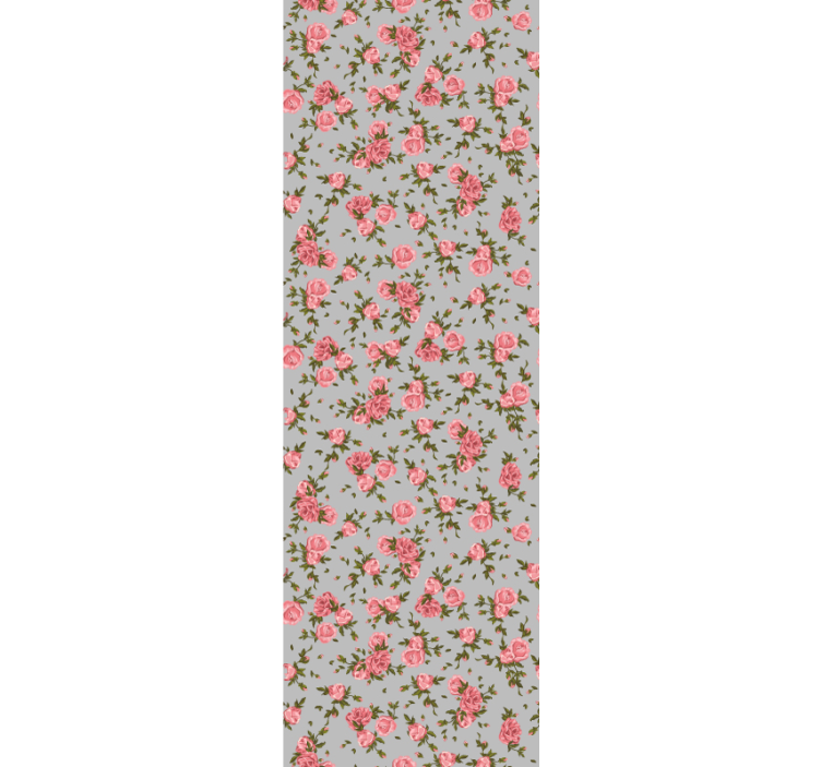 Papier peint floral motif de rose douillet - TenStickers