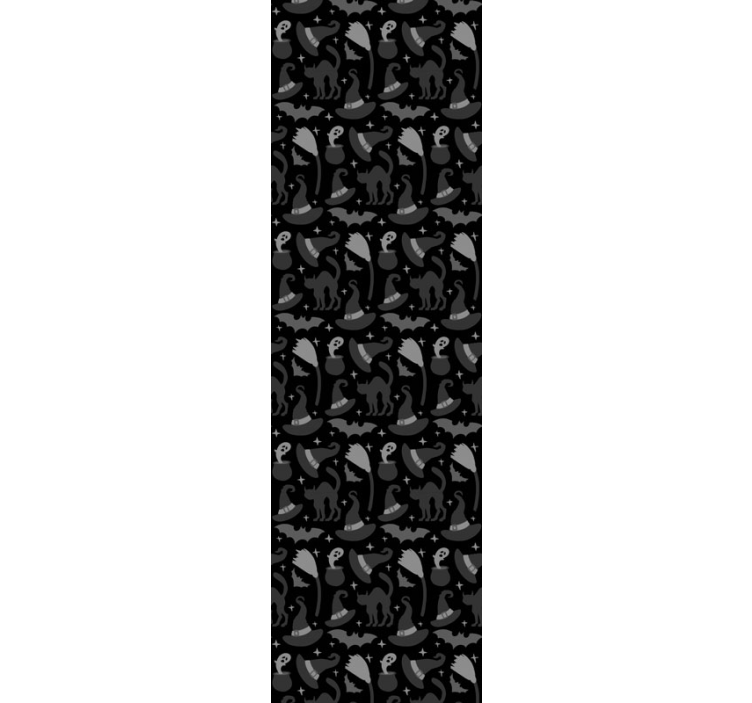 Papier peint halloween chapeaux de sorcières et fantômes - TenStickers