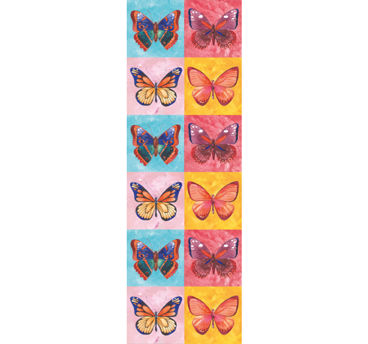 Papier peint papillon exposition vibrante d'insectes - TenStickers