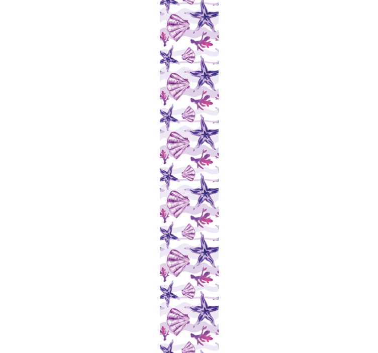 Papier peint animaux Coquillage violet et étoile de mer - TenStickers