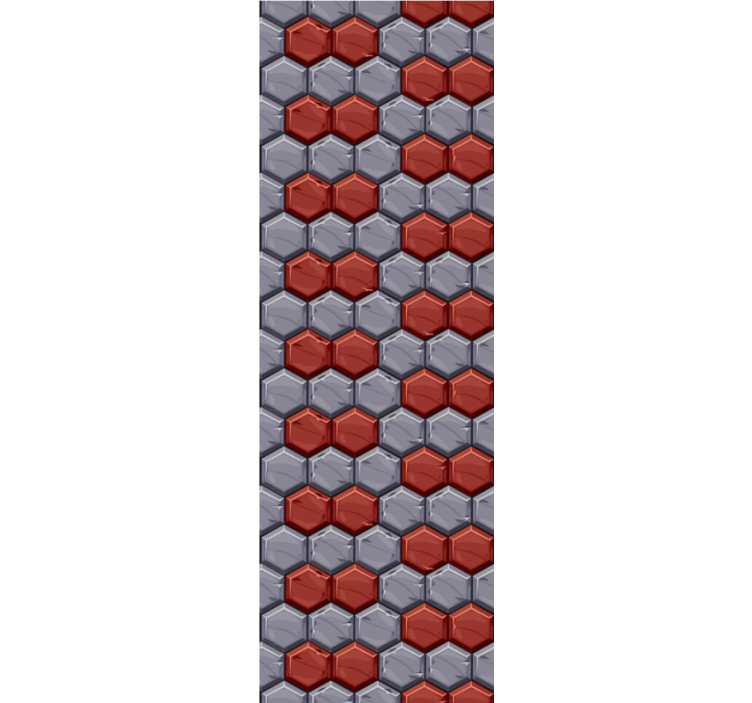 Papier peint géometrique harmonie hexagonale - TenStickers