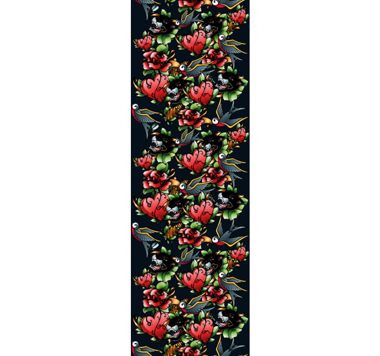 Papier peint art modèle de style de tatouage - TenStickers