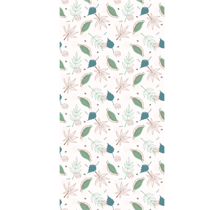 Papier peint feuilles motifs de feuilles botaniques - TenStickers