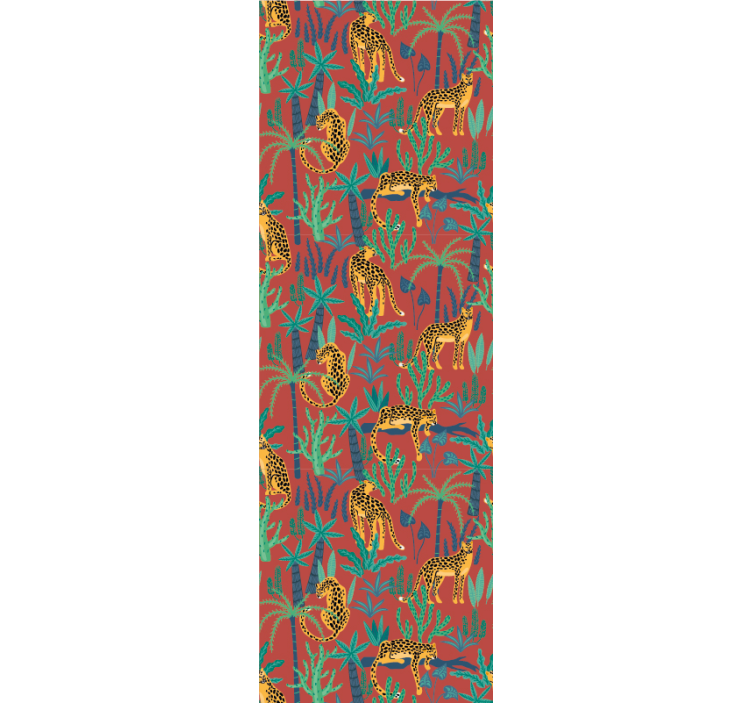 Papier peint animaux scène de jungle tropicale - TenStickers