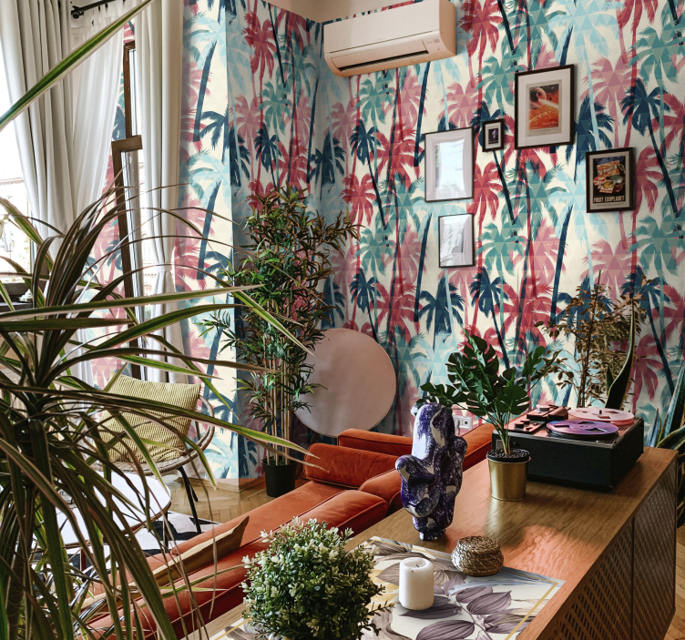 Papier peint jungle canopée de palmiers vibrante - TenStickers