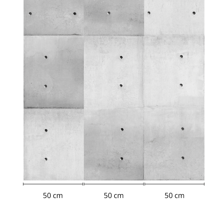 Papier peint motif Charme en Bêton - TenStickers