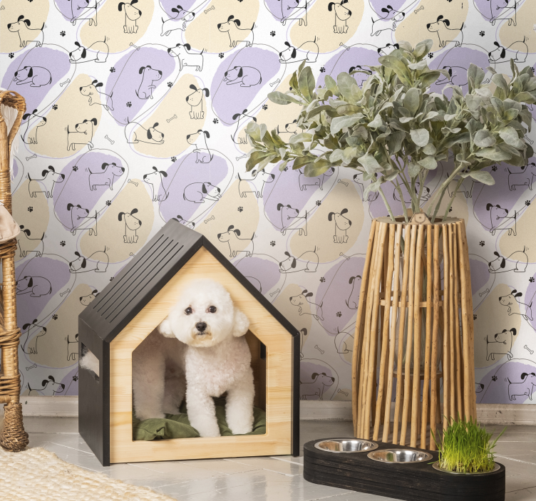 Papier peint chiens motif de chien nordique - TenStickers