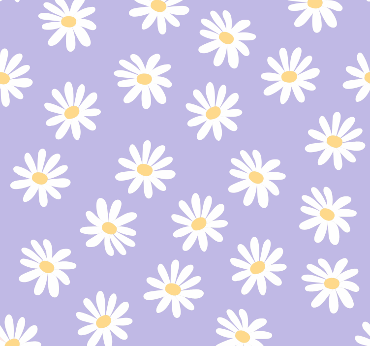 Papier peint floral motif de marguerite - TenStickers