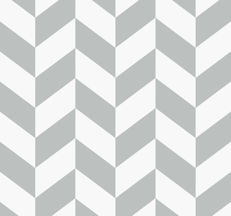 Papier peint couloir à chevrons blanc et gris - TenStickers