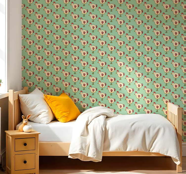 Papier peint animaux modèle de poulet - TenStickers