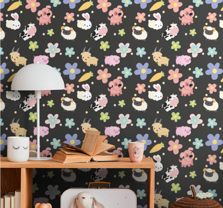 Papier peint animaux motif animal amusant - TenStickers