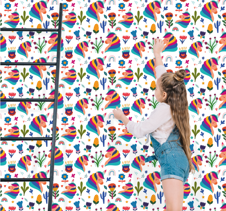 Papier peint animaux motif floral toucan - TenStickers