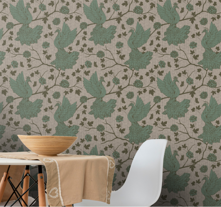 Papier peint animaux oiseaux sur les branches - TenStickers