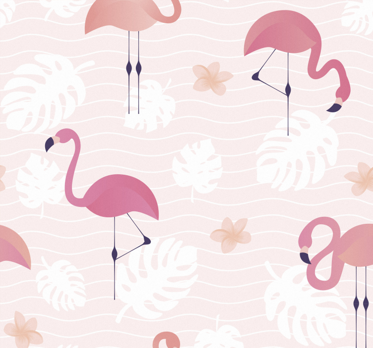 Papier peint animaux sérénité des flamants roses - TenStickers