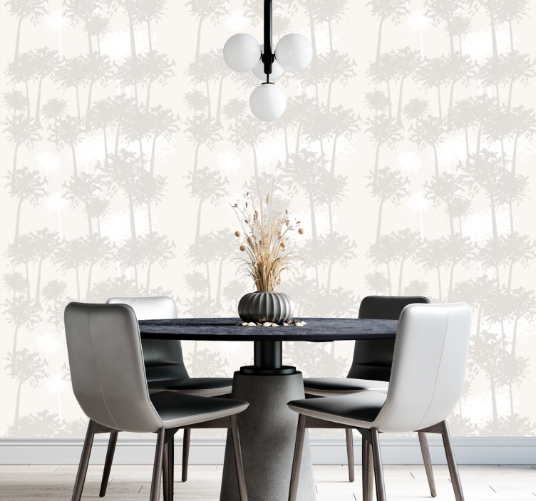 Papier peint arbre forêt de silhouettes - TenStickers