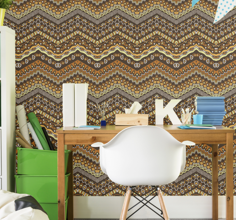 Papier peint art motif ornemental - TenStickers